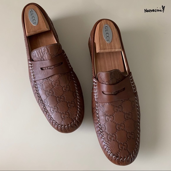 🚫SOLD•E🅱️🅰️Y🚫 Gucci Guccissima Leather Driver Loafers - Picture 2 of 12